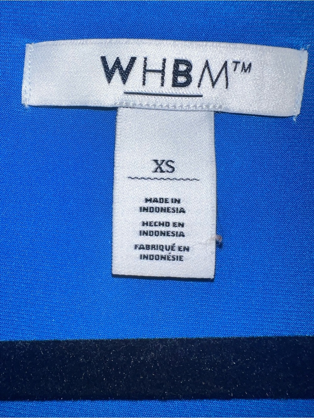 💙🖤WHBM Blue Floral Peplum Blouse Sz XS Long Sleeve V Neck Top 🖤💙 - Picture 5 of 9